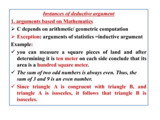 Argument Math Examnple FINAL LOGIC POWER-1-1.pptx its the best slide to read | PPTX