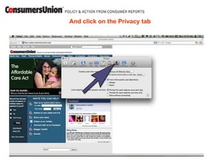 And click on the Privacy tab
 