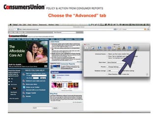 Choose the “Advanced” tab
 