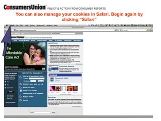 You can also manage your cookies in Safari. Begin again by
                    clicking “Safari”
 