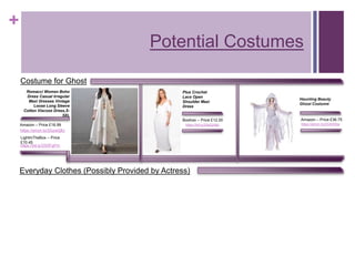 +
Potential Costumes
Everyday Clothes (Possibly Provided by Actress)
Romacci Women Boho
Dress Casual Irregular
Maxi Dresses Vintage
Loose Long Sleeve
Cotton Viscose Dress,S-
5XL
Costume for Ghost
https://bit.ly/2SRFgPm
Plus Crochet
Lace Open
Shoulder Maxi
Dress
https://bit.ly/2SeQzMo
https://amzn.to/2GzwQ8J
Amazon – Price £16.99
LightInTheBox – Price
£10.45
Boohoo – Price £12.00
Haunting Beauty
Ghost Costume
Amazon – Price £36.75
https://amzn.to/2GAX0ba
 