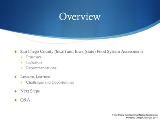 Making the Grade: Using Report Cards to Assess Food Systems ...