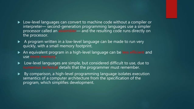 introduction to programming languages | PPTX | Programming Languages ...