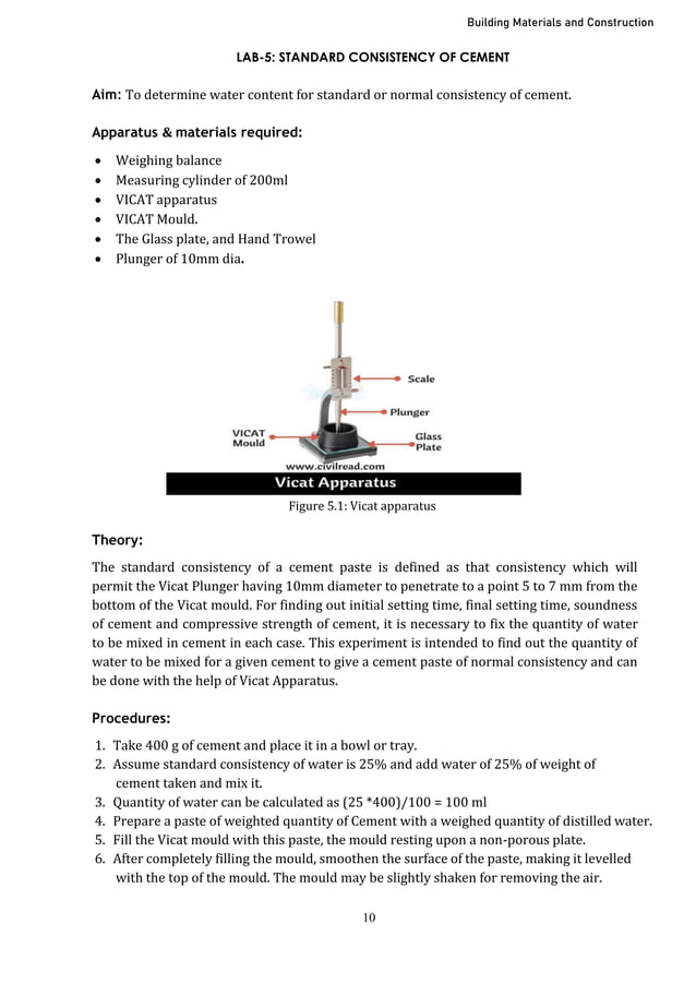 Laboratory Instruction Manual for Civil Engineers | PDF | Civil ...