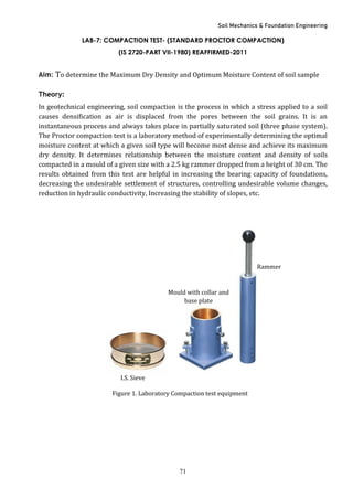 Lab Compaction Laboratory Instruction Manual for Civil Engineers | PDF