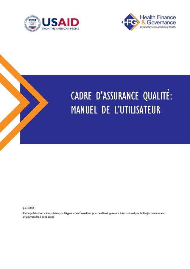 Cadre D Assurance Qualite Manuel De L Utilisateur