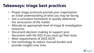 How Best Practices in Triage Protocol Can Boost Compliance and Reduce Risk