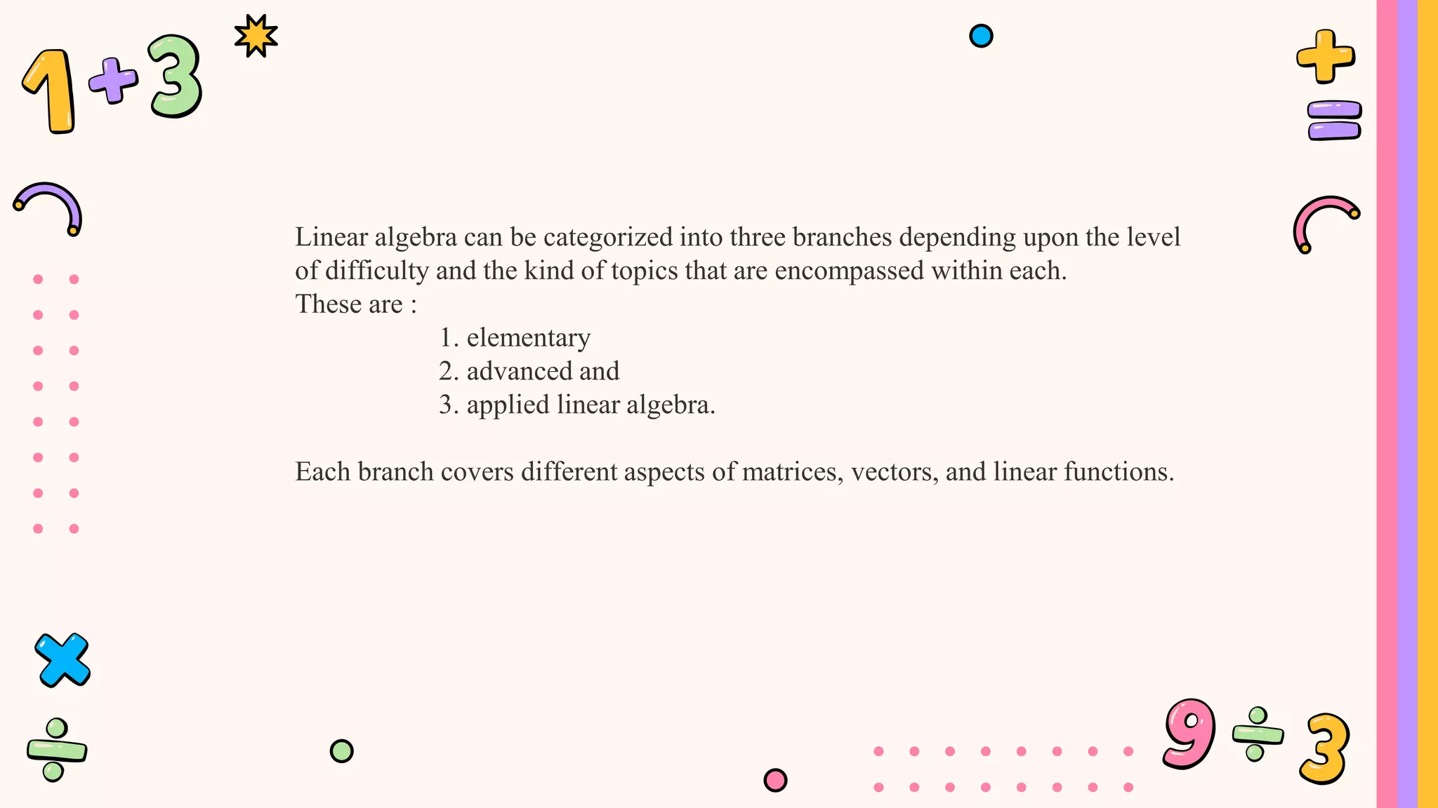 Linear algebra and vector analysis presentation | PPT