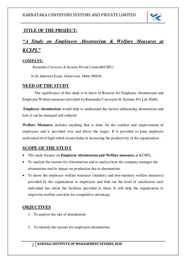 employee absenteeism form