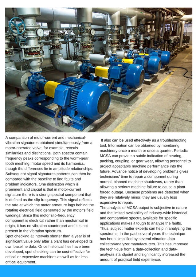 Motor Current Signature Analysis (MCSA) Arrelic Insights PDF