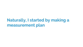 Naturally, I started by making a
measurement plan
 