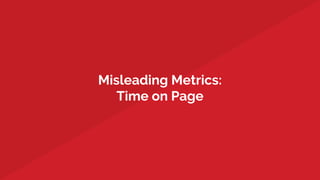 Misleading Metrics:
Time on Page
 