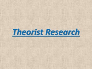 Theorist Research 