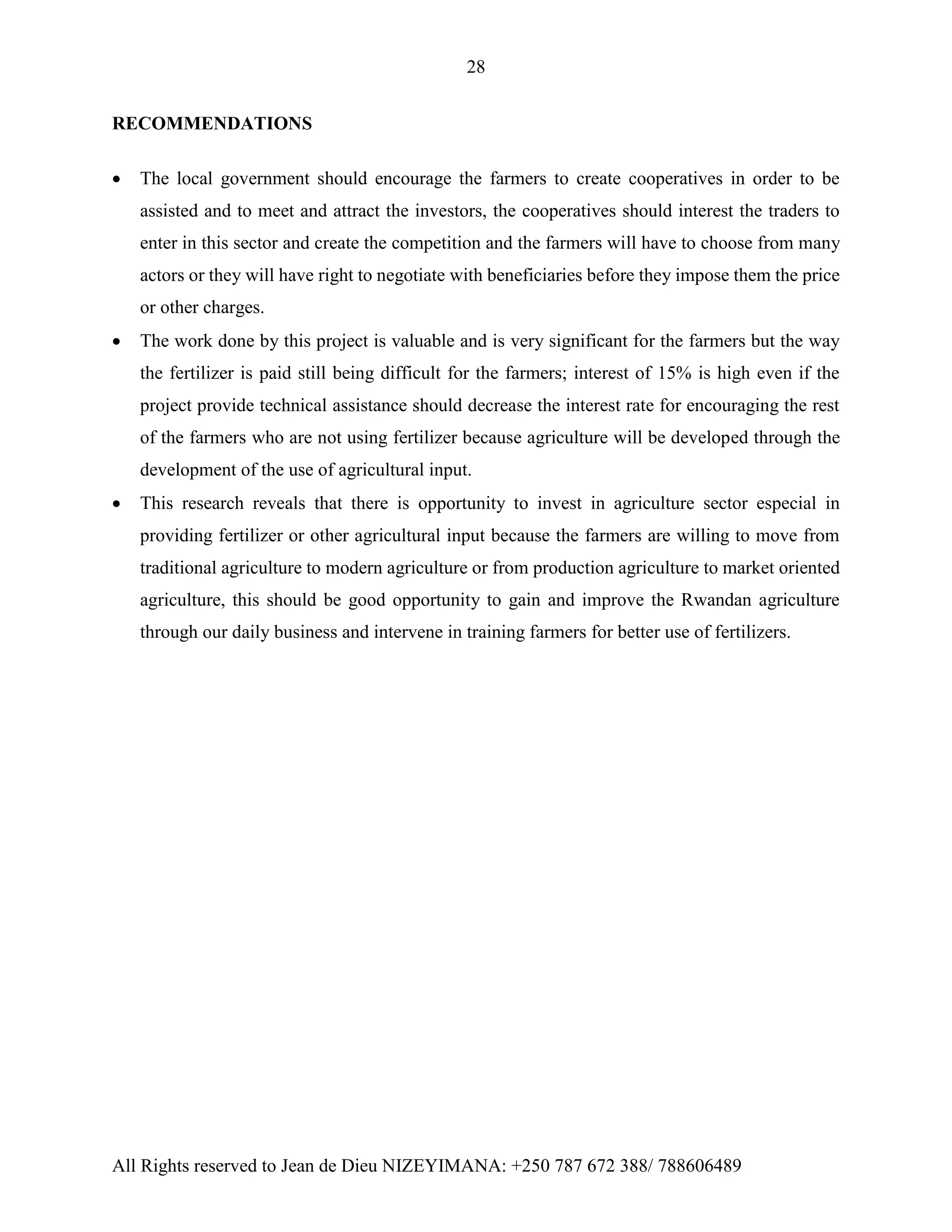 Accessibility and Use of Fertilizer in Rwanda updated 2019 | PDF