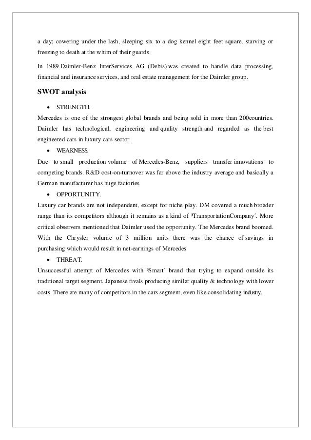 Daimler Benz And Chrysler