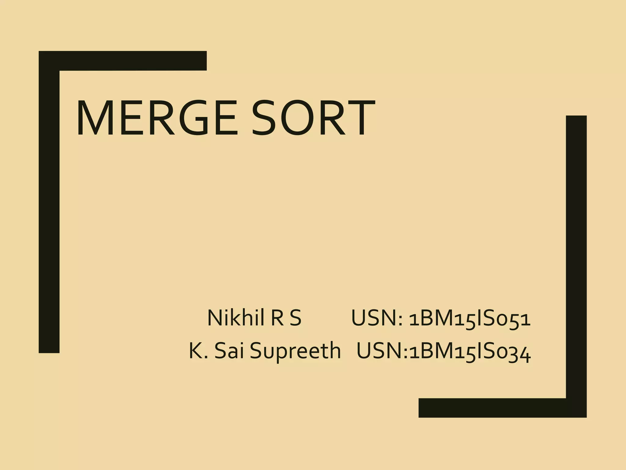 Merge Sort | PPTX