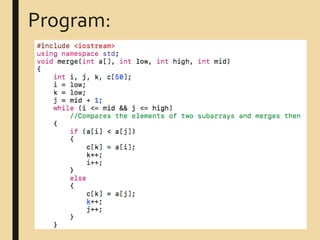 Merge Sort | PPT
