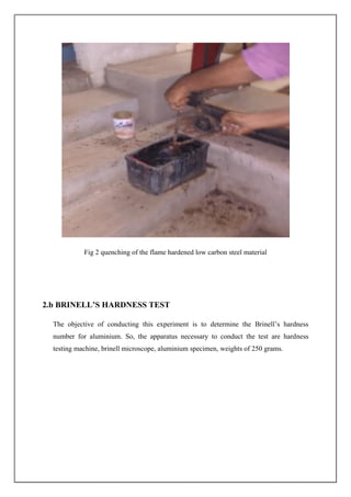 flame hardening on low carbon steel