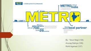 METRO Cash & Carry India | PPTX