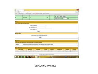 DEPLOYING WAR FILE
 