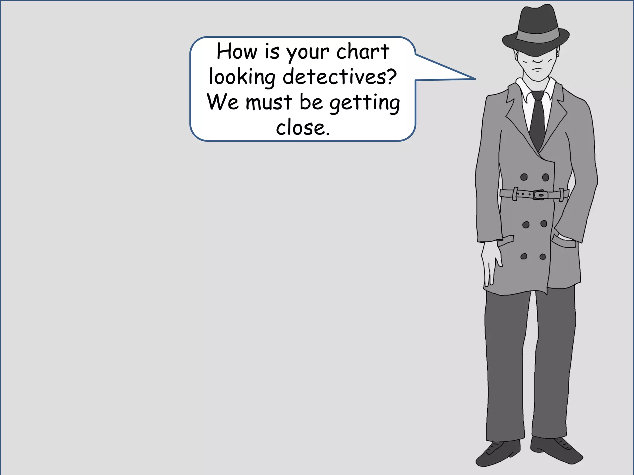 How is your chart
looking detectives?
We must be getting
close.
 