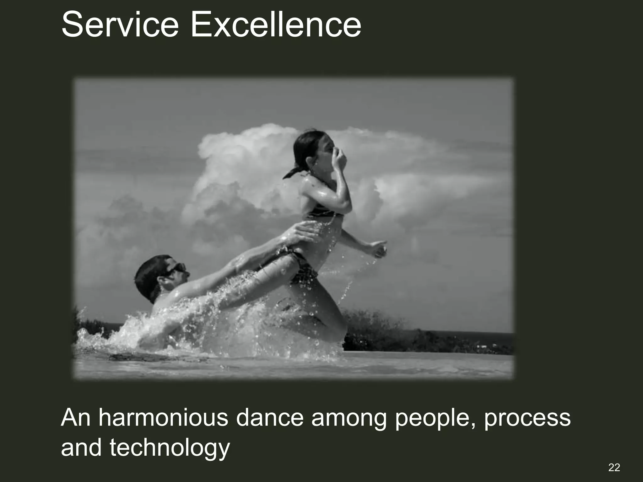 Service Excellence




An harmonious dance among people, process
and technology
                                            22
 