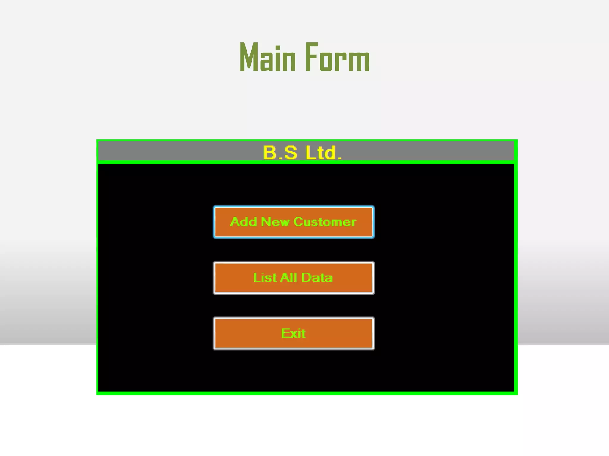   Different process files will be designed to hold the coding for different processes
