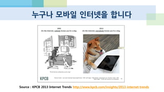 폭발적 성장
Source : http://www.slideshare.net/bge20/2013-05-bea , by Benedict Evans
가능성
 