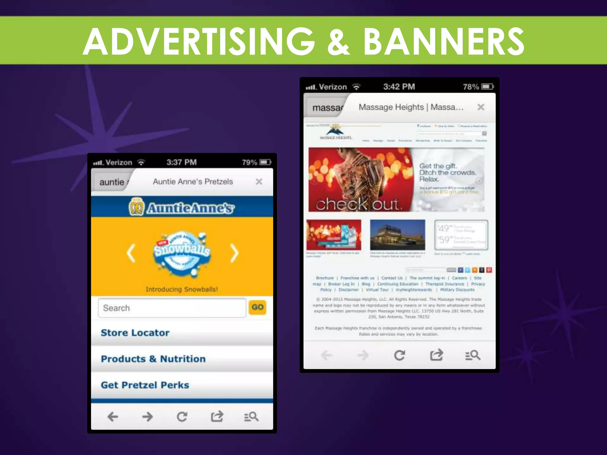 ADVERTISING & BANNERS
 