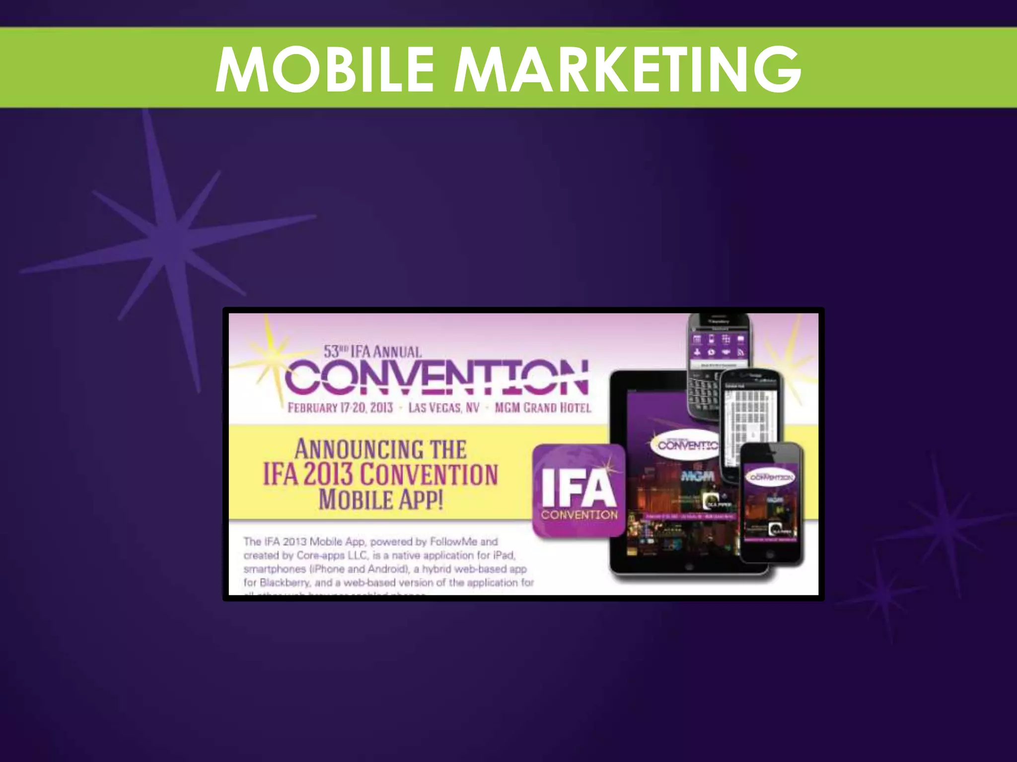 MOBILE MARKETING
 