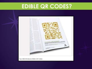 EDIBLE QR CODES?
 
