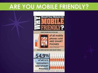 ARE YOU MOBILE FRIENDLY?
 