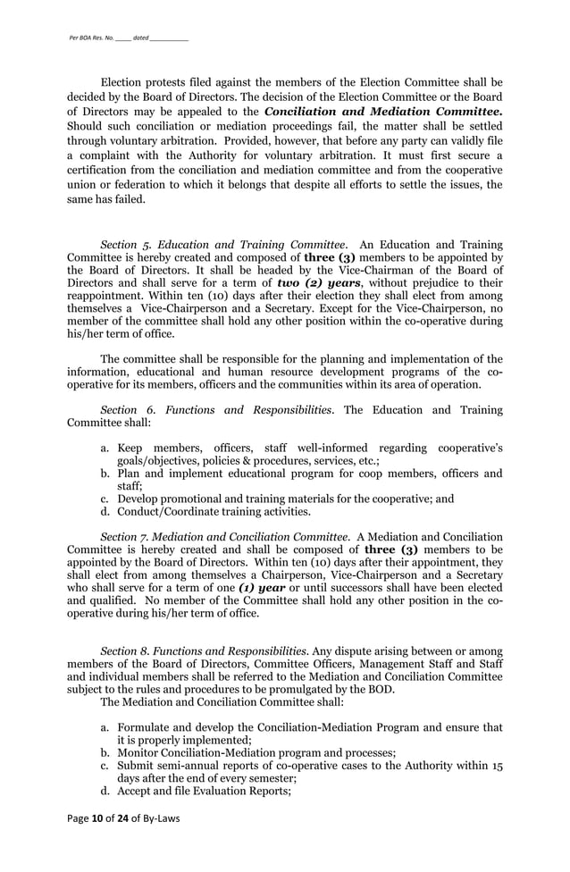 LIPAD CREDIT COOP BYLAWS