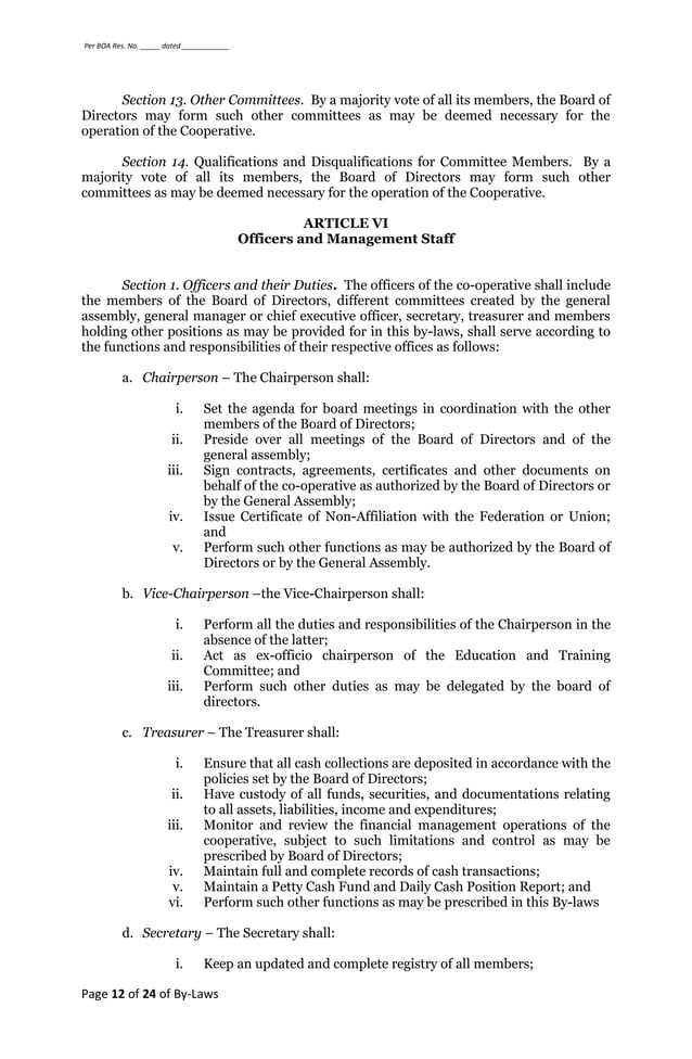 LIPAD CREDIT COOP BYLAWS