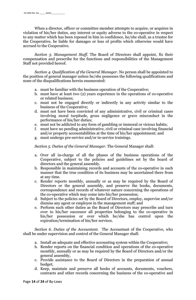 LIPAD CREDIT COOP BYLAWS