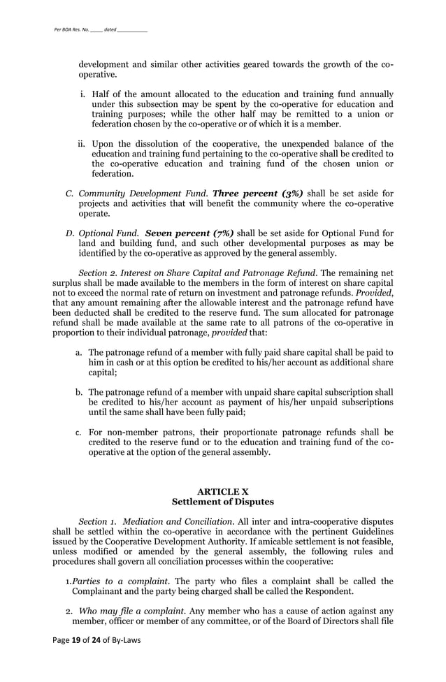 LIPAD CREDIT COOP BYLAWS