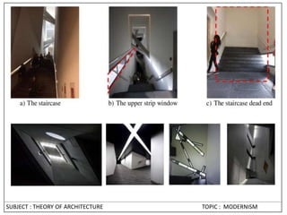 SUBJECT : THEORY OF ARCHITECTURE TOPIC : MODERNISM
 