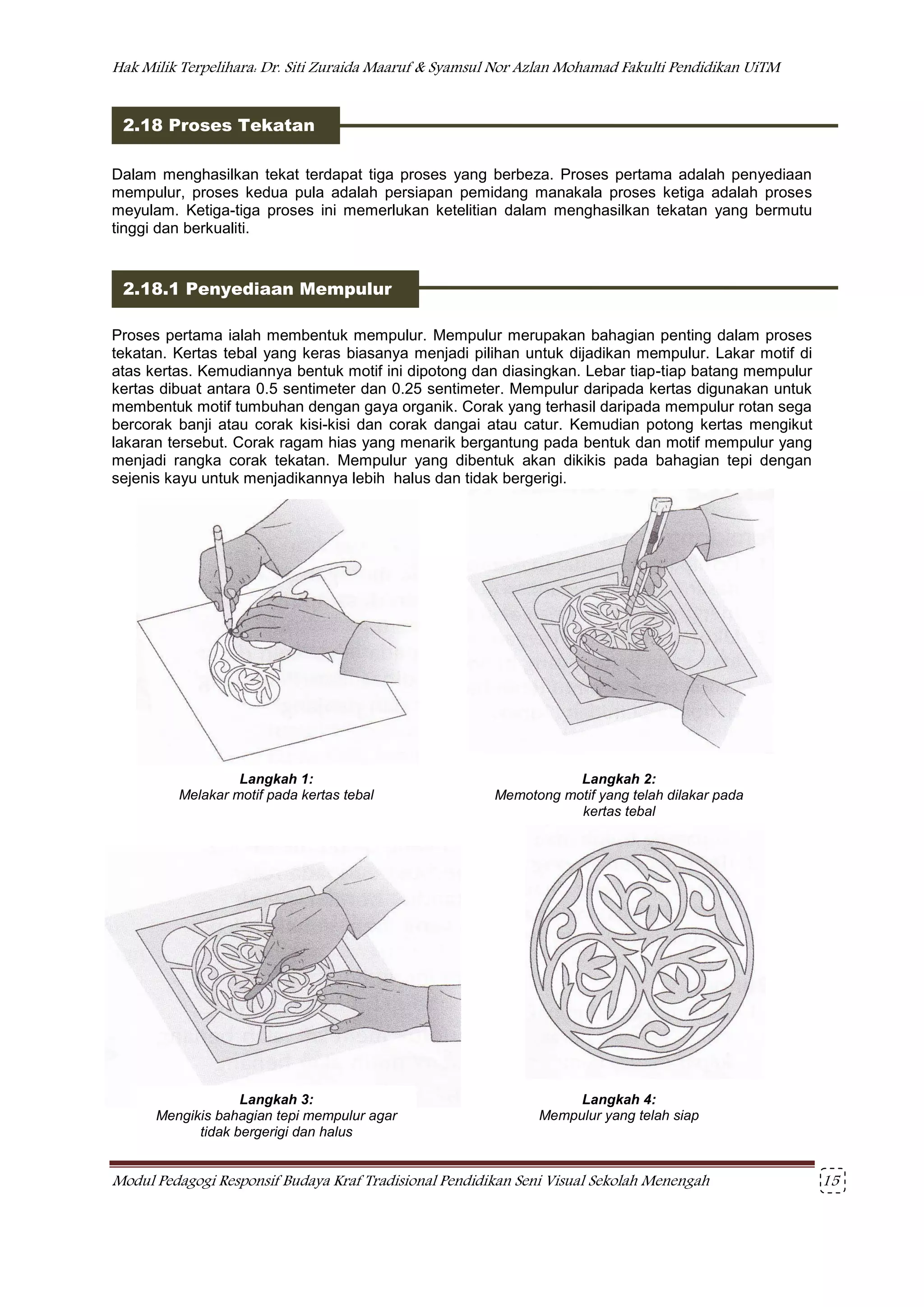 Modul 2 Seni Tekat | PDF
