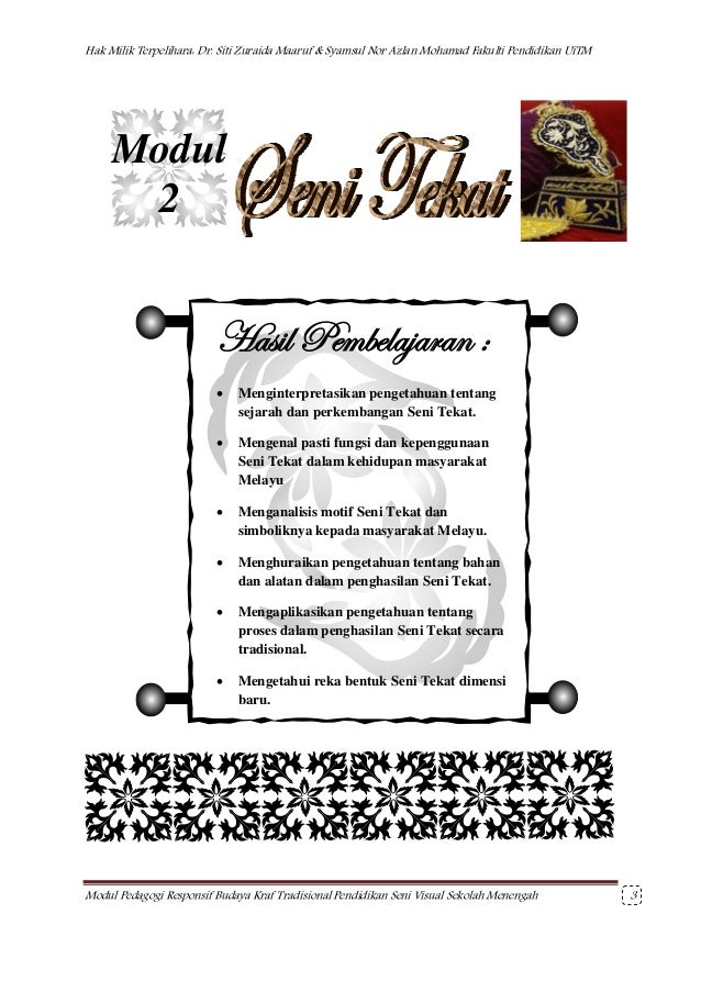 Modul 2 Seni Tekat