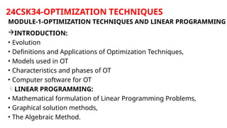 FINAL_MODULE-1 INTRODUCTION TO OPTIMIZATION TECHNIQUES.pptx