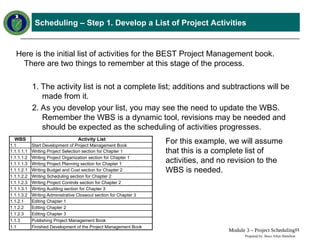 Comprehensive Earned Value Management Tutorial: Project Scheduling ...