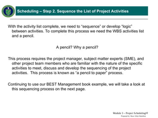 Comprehensive Earned Value Management Tutorial: Project Scheduling ...