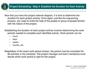 Comprehensive Earned Value Management Tutorial: Project Scheduling ...
