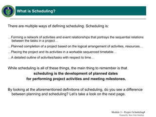 Comprehensive Earned Value Management Tutorial: Project Scheduling ...
