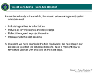 Comprehensive Earned Value Management Tutorial: Project Scheduling ...