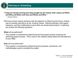 Comprehensive Earned Value Management Tutorial: Project Scheduling ...