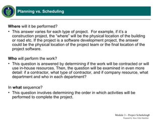 Comprehensive Earned Value Management Tutorial: Project Scheduling ...