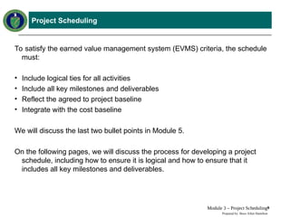 Comprehensive Earned Value Management Tutorial: Project Scheduling ...