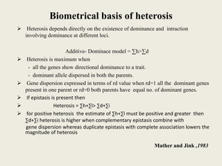 Molecular basis of inbreeding and heterosis in crop | PPTX