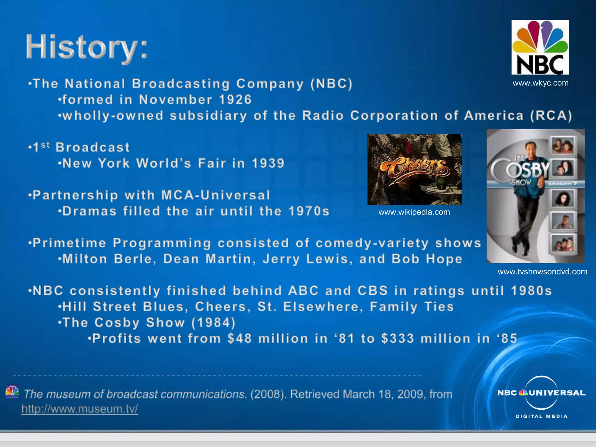 History:The National Broadcasting Company (NBC)